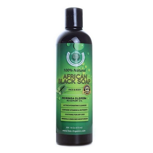 African Black Soap: Moringa 16 oz.