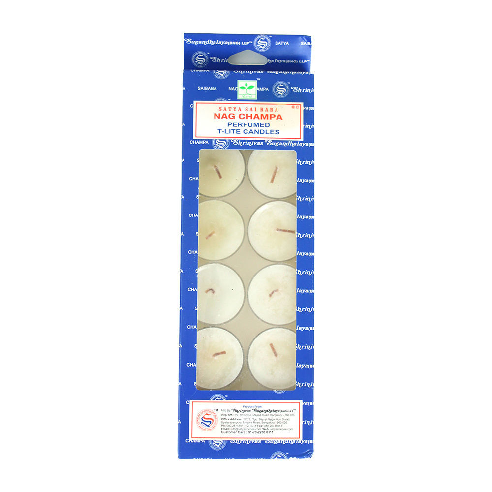 Nag Champa Tea Light Candles - Set Of 12