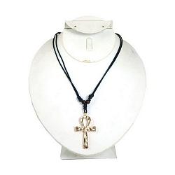 Gold Ankh Pendant Adjustable Necklace