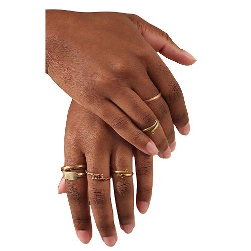 Set of 6 Assorted Metal Rings